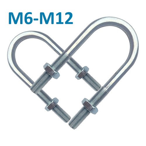 Zinc plated rounded bolts - rounded, u