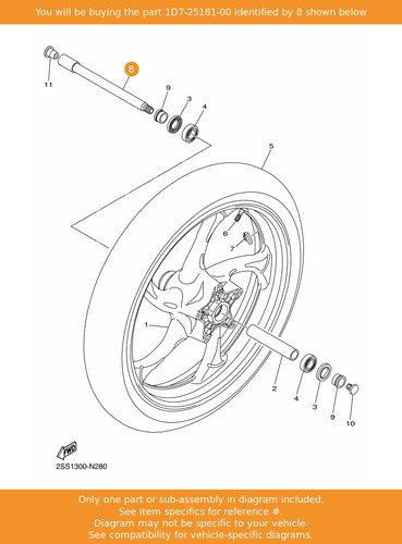 Yamaha axle wheel - yamaha,