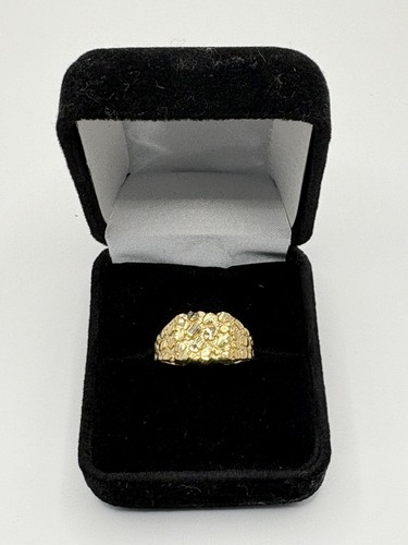 10k solid gold nugget men - 10k,