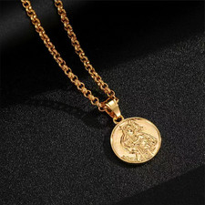 Gold St. Christopher Pendant