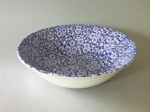 Queens blue calico serving - blue,