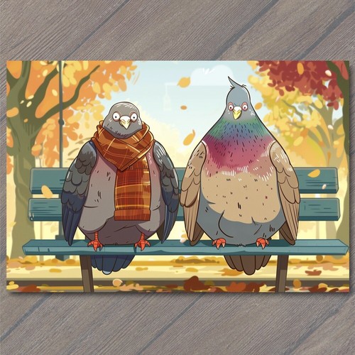 Postcard pigeon bird - pigeon, giant