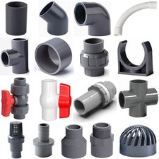 PVC Metric Plumbing Fittings Pipe For Aquarium Fish Tank Pond Solvent Weld