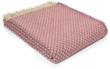 Tweedmill Lifestyle Diamond Light Mulberry Throw or Blanket New Shetland Wool