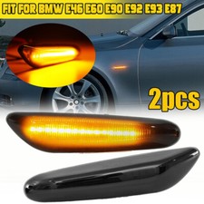 2*Dynamic LED Side Indicator Turn Signal Light For BMW 1 3 5 Series E90 E87 E60
