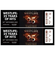 Westlife 25 Years Of Hits Tour Personalised Souvenir Concert Tickets 