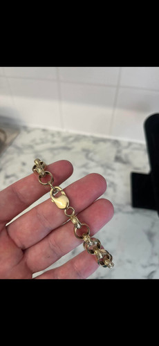 9ct gold belcher bracelet 5 - belcher, 8.5