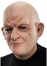 Realistic Old Man Mask Male Disguise Fancy Dress Bald GRUMPY Latex Halloween