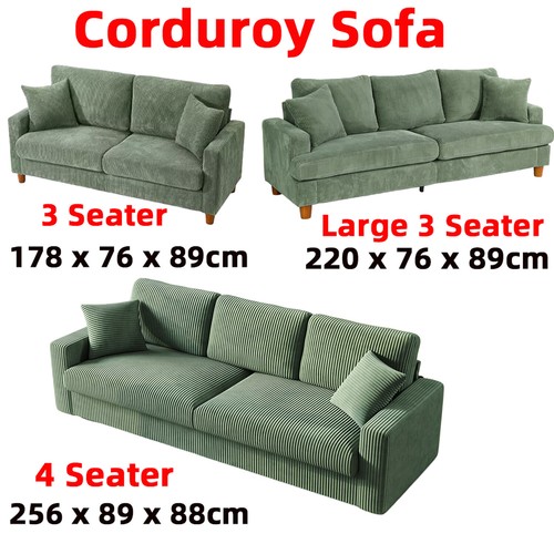 Seater corduroy sofa jumbo - seater,