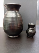 Set of 2 Vintage Prinknash Pottery Ridged Pots