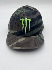 Monster Energy New Era 9Fifty Athlete Snapback Hat Cap Camo Camouflage Flag USA