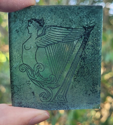 Stained glass maid eire - glass, of