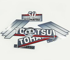 For TOHATSU 50 two stroke outboard, Vinyl decal set from BOAT-MOTO stickers kit
