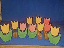 Wooden Flowers Photo Props