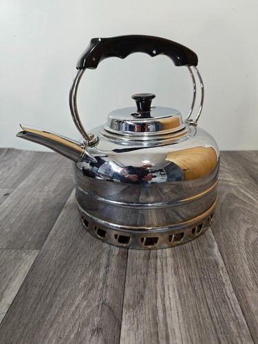 Vintage chrome stovetop kettle - chrome,