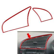 Carbon Red Dashboard Air Vent Outlet Cover Trim For BMW 3 Series E36 1991-1999