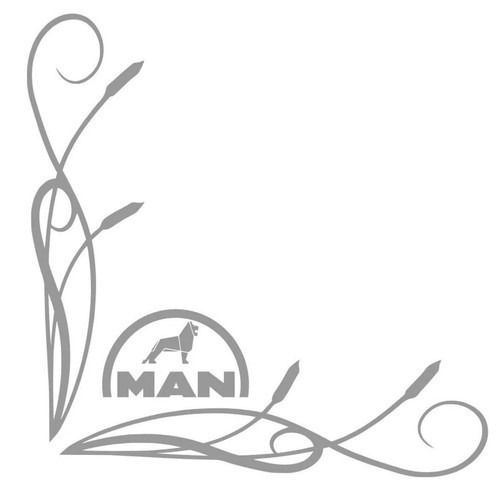 Man truck scroll vinyl - truck,