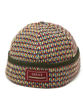 Gucci Mens Wool Woven Hat Cap Benjamin Red Green yellow Medium 100% Wool 3306E