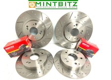 Vauxhall Calibra Turbo Front Rear Sports Brake Discs & Pads Dimpled Grooved
