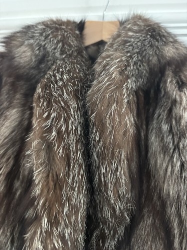 Fox fur jacket - fur, silver
