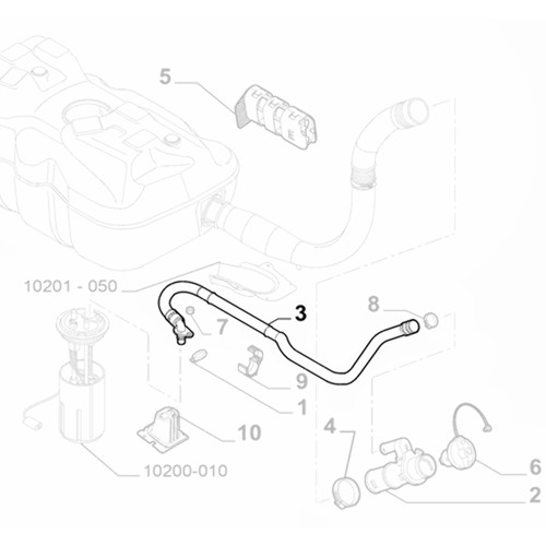Genuine fuel pump hose fiat - pump,