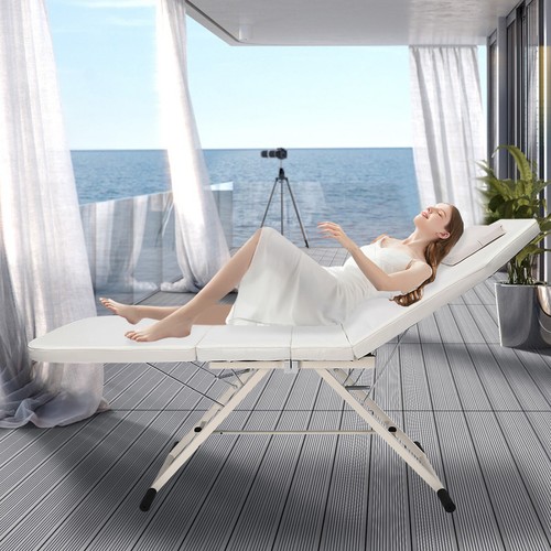 White salon beauty recliner - salon,