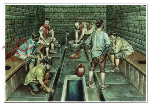 Picture postcard latrines at - postcard>,