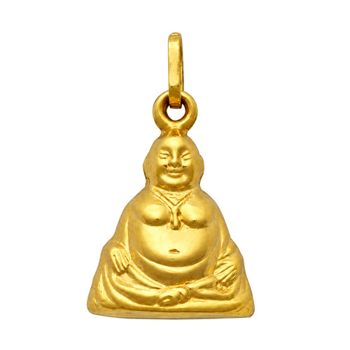 Genuine 9ct gold buddha charm - 9ct,