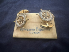 Vintage Damascene Ships Wheel