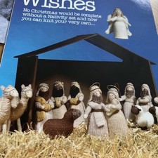 KNITTING PATTERN Alan Dart Christmas Wishes Nativity set/scene toy/decoration 