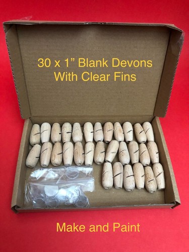 Wood devon minnows 1 - 30, x