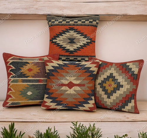 Set kilim jute - 4, cushion