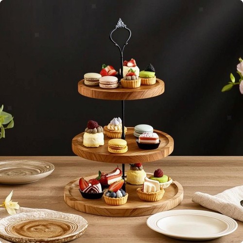 Tier cupcake stand - tier, wooden