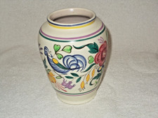 POOLE POTTERY ENGLAND FLORAL VASE 6"