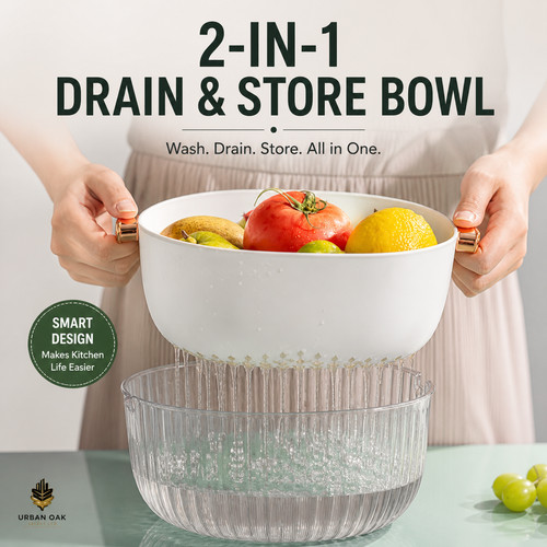Double layer colander bowl - layer,