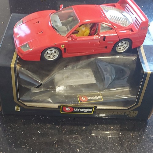 Burago 1987 ferrari f40 red - ferrari,