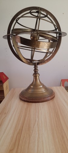 Antique brass armillary sphere - brass,