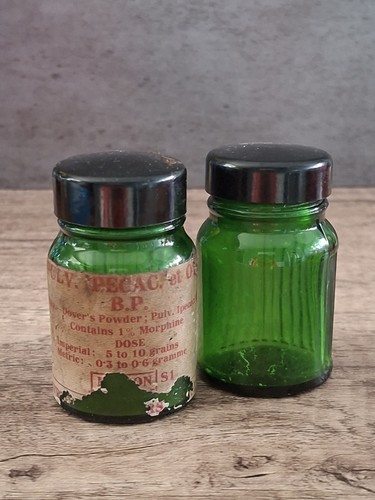 Vintage pair small green - pair,