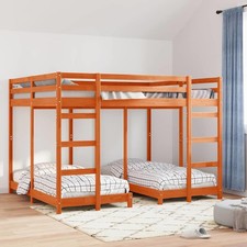 3-in-1 Triple Bunk Beds Solid
