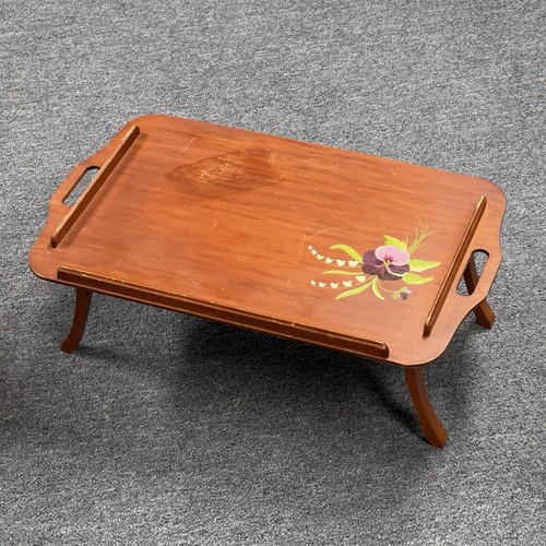 Vintage wooden folding bed - vintage,