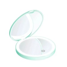 Portable mini Magnifying LED Compact Makeup Mirror with lights up Travel charge