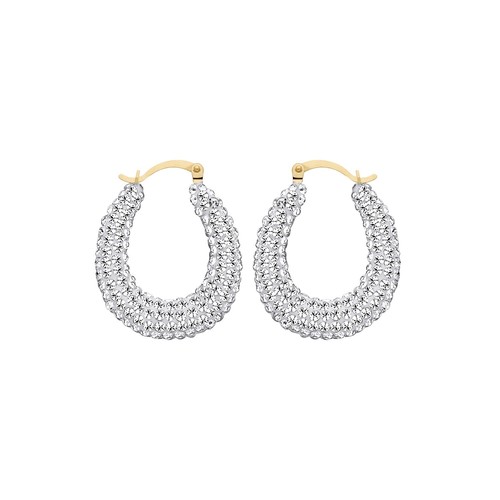 9ct yellow gold - yellow, crystal