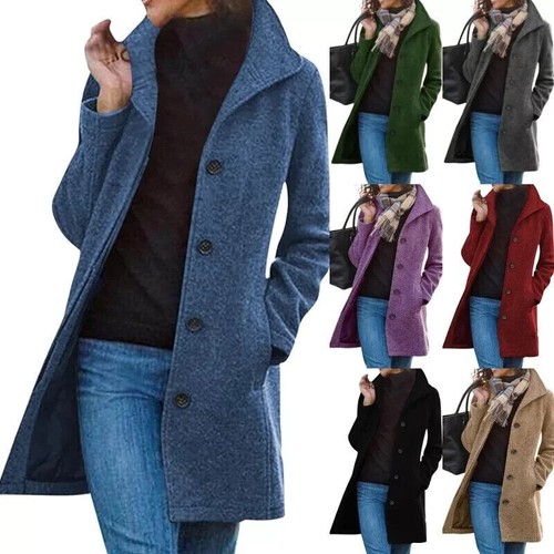 Womens thicken woolen coats - thicken,