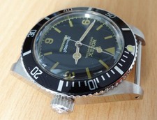 Rolex Submariner 1960 No Crown Guard Vintage Homage Watch HAU