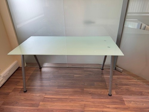 Ikea large glass desk - glass, x