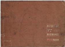 POCLAIN TY45 EXCAVATOR ORIGINAL 1967 FACTORY SPARE PARTS CATALOGUE (FRENCH TEXT)