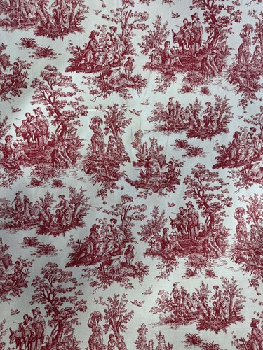 Red white toile - on,