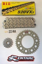 DID Gold Race 520 Pitch Chain & Renthal Sprocket Kit Yamaha YZF R6 5EB 1999-2002