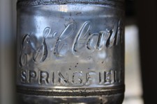 Vintage E. S. Clark Dairy Milk Bottle Quart Springfield Massachusetts