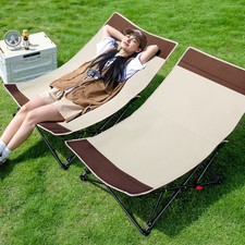 Folding Camping Chair Outdoor Moon Chair Portable Fishing Beach w/ Carry Bag